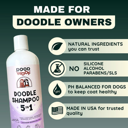 5-in-1 Doodle Shampoo — safe and gentle for sensitive skin