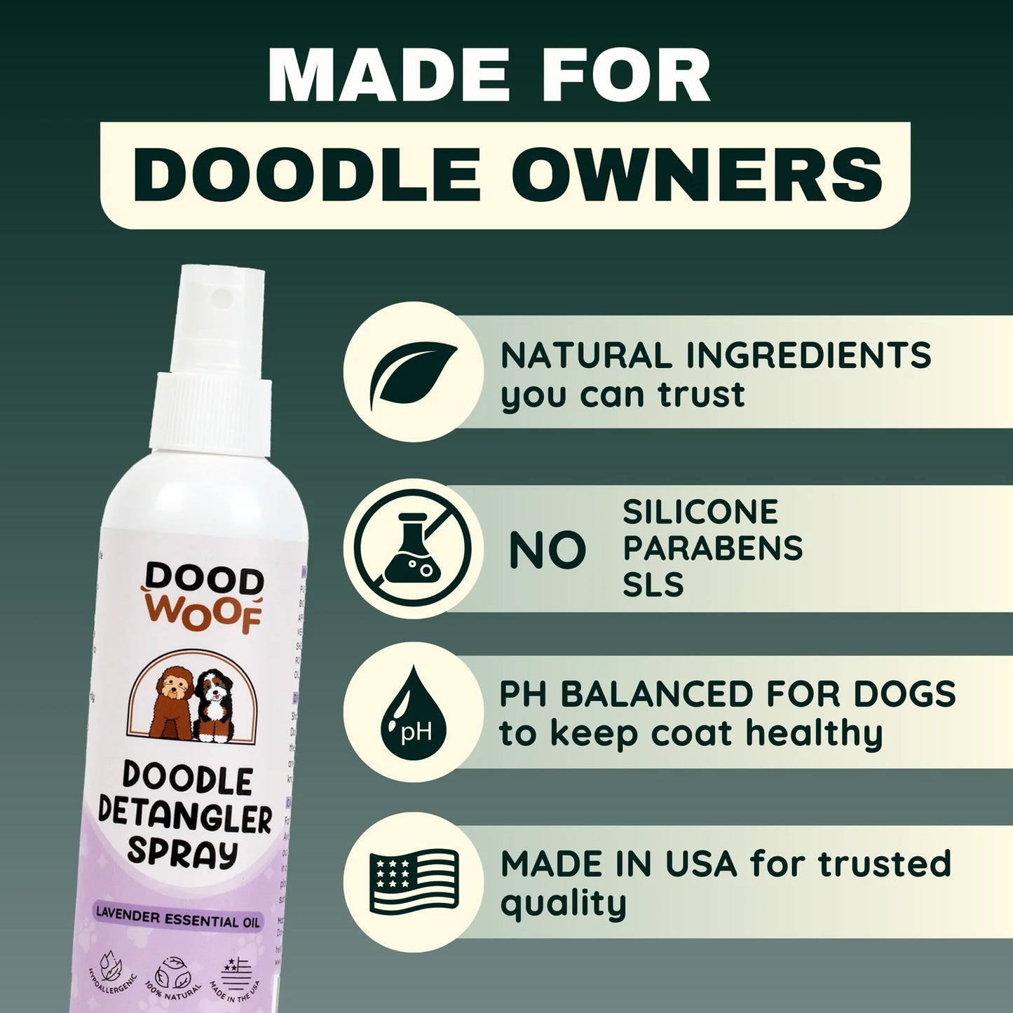 Doodle Detangler Spray benefits